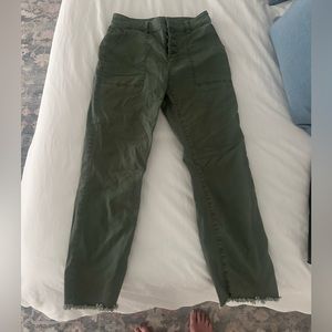 Loft Army Green Denim Pants